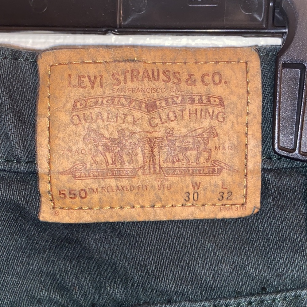 Levi’s Vintage Orange Tag Deep Forest Green Student Relaxed Fit 550 Size 30/32 - Picture 6 of 10